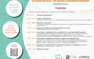 1er février 2023 – Conférence à venir! Le Dispositif VETA: Un modèle d’inclusion inspirant.